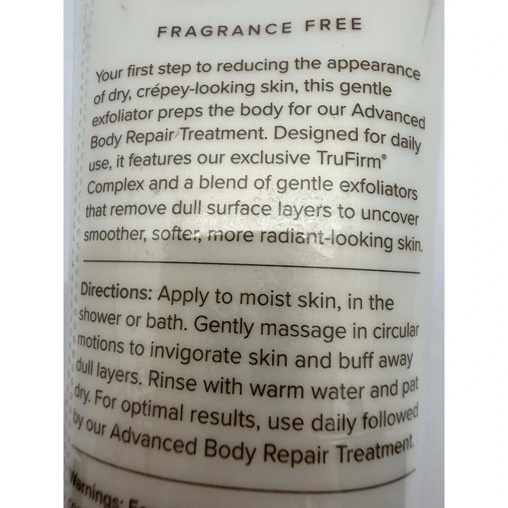 Crepe Erase Body Smoothing Pre-Treatment Fragrance Free TRUFIRM 10oz 285mL NEW